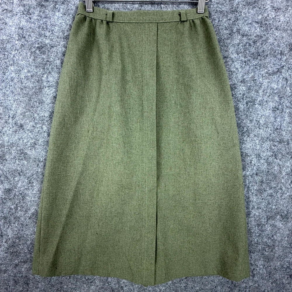 Vintage Salem USA A-Line Skirt Womens‎ 9/10 Olive Green Office Career Retro